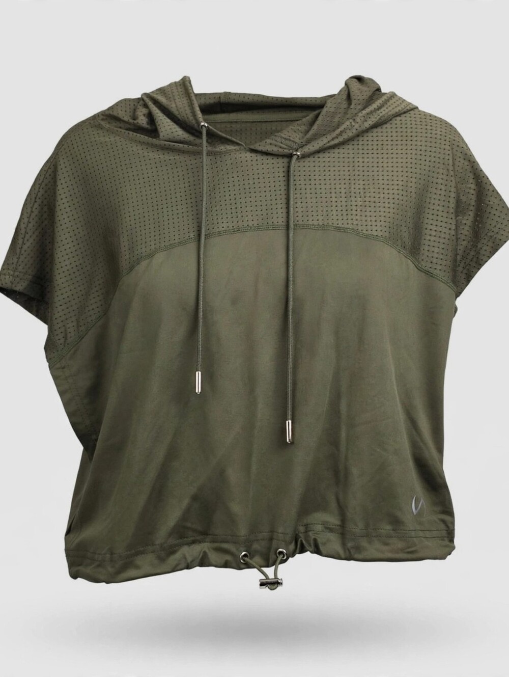 Stylish Olive Green Hooded Muscle Tee
